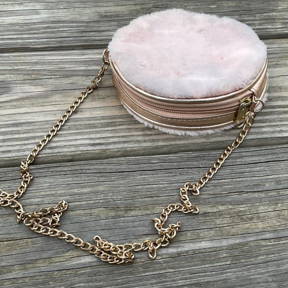 Capelli New York Kids Shoulder Bag Pink Fur Round - Picture 6 of 10